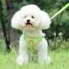 1 Set Dog Collar Adjustable Reflective Faux Suede Comfortable Pet Dog Harness Vest Walking Leash Pet Supplies