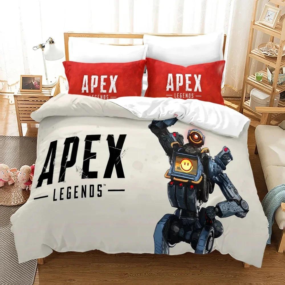 3D-Druck APEX Legends Bettwäsche-Set Bettbezug Bettset Bettbezug Kissenbezug Bettdecke Kingsize Queen Size Jungen Erwachsene Bettwäsche-Set