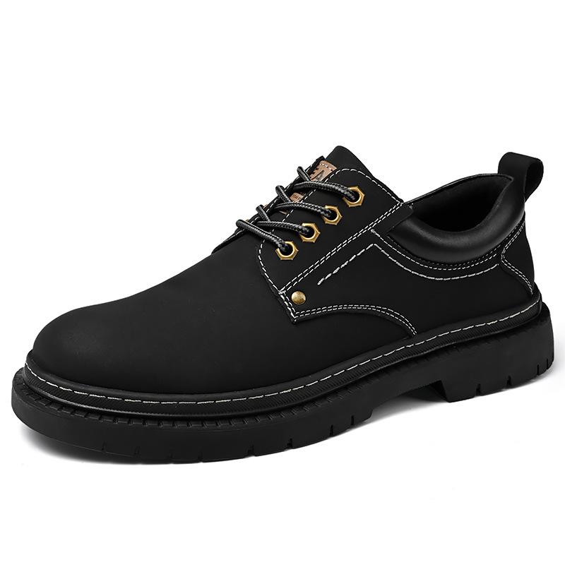 Große Größe Herbst neue Herren Outdoor Casual Workwear Schuhe Retro Leder Schnürschuhe Low-Top Martin Stiefel