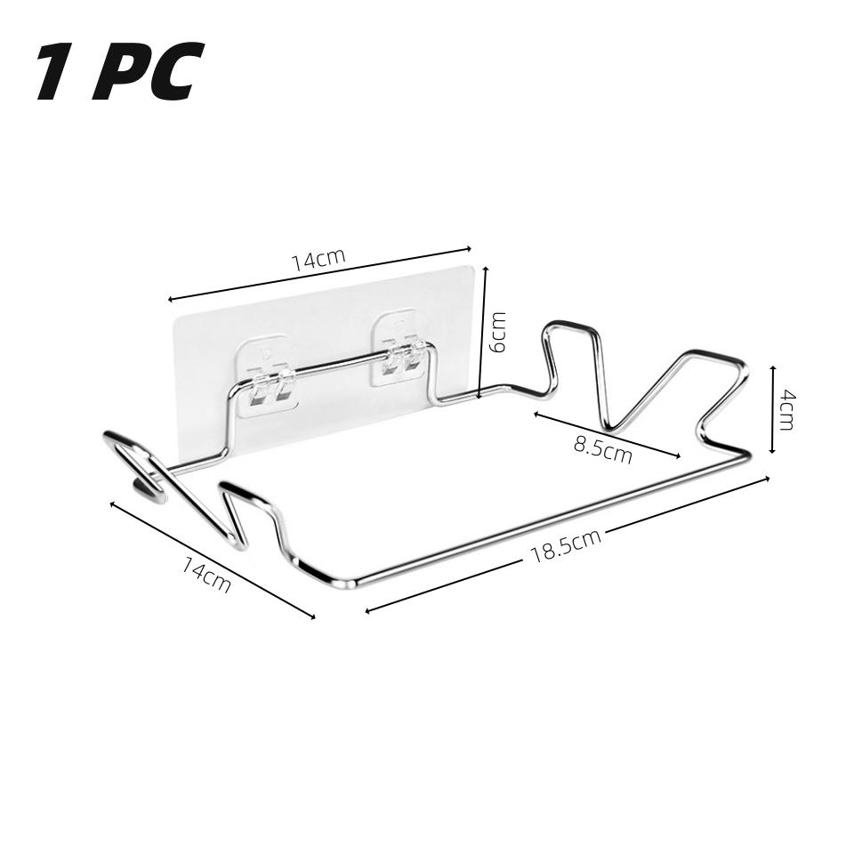 Kitchen Trash Rack Cabinet Door Garbage Bags Holder Stainless Steel Closet Garbage Storage Holder