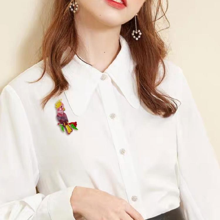 Eye Catching Sophisticated Acrylic Parrot Pin Portable Jewelry Accessory for Themed Event Stylish Outfits Casual Wear