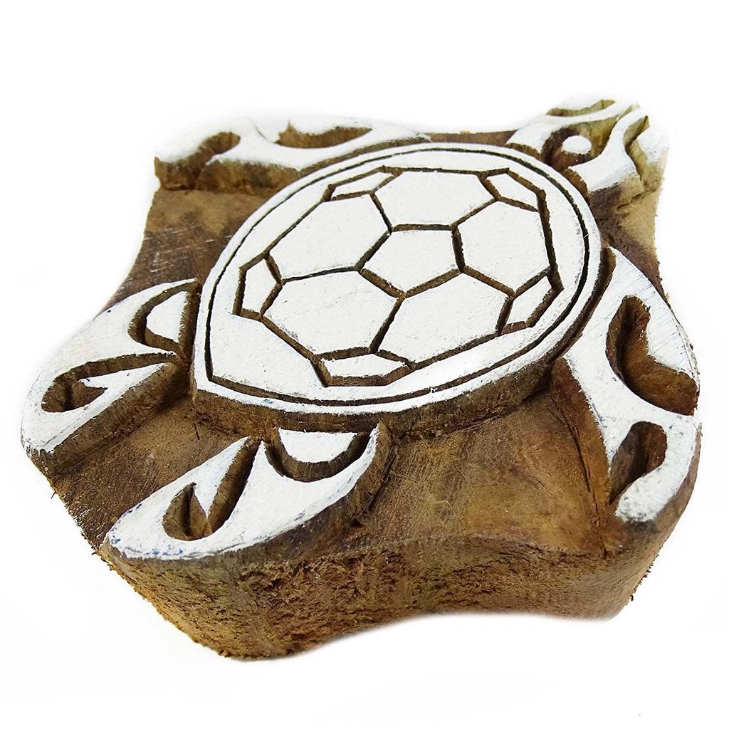 Turtle Stamp Indian Wooden Textile Stamps Wood Printing Block Decorative