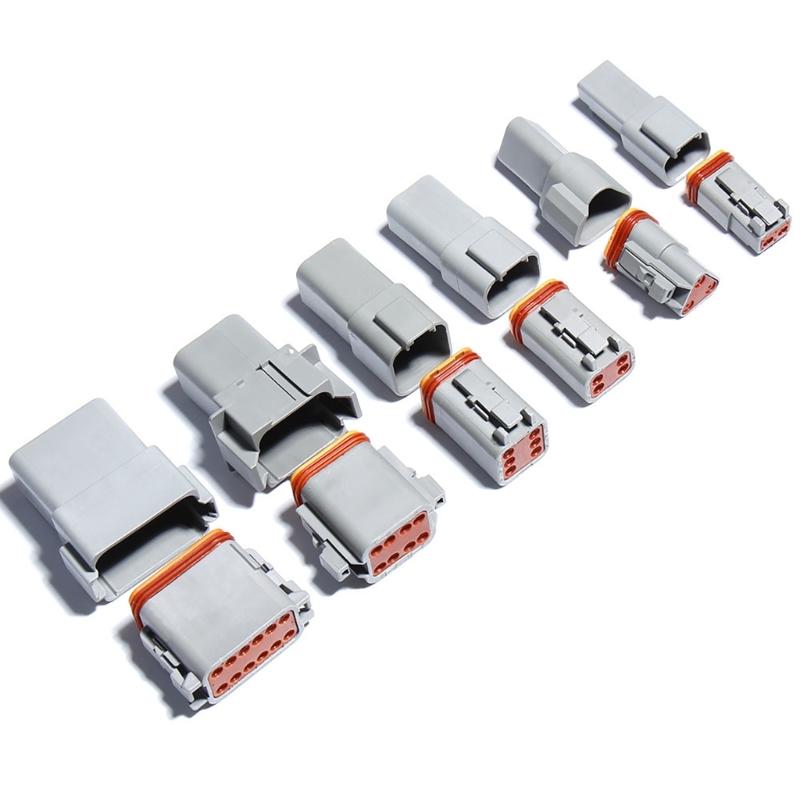 2 Pin Electrical Plugs Set Waterproof Connectors Heavy Duty 2 Pin Connector set Automotive Electrical Connector Set