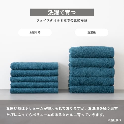 oruTa Imabari Bath Towels, 3-Piece Set, 100% Cotton, Gentle On the Skin, Absorbent, Quick-Drying, Medium Thick, Made In Japan, Perfect for Hotel Air,