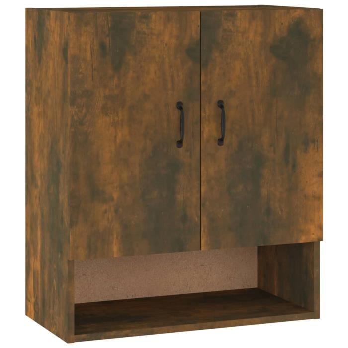VidaXL Wall Cabinet Smoked Oak 60x31x70 Cm Engineered Wood