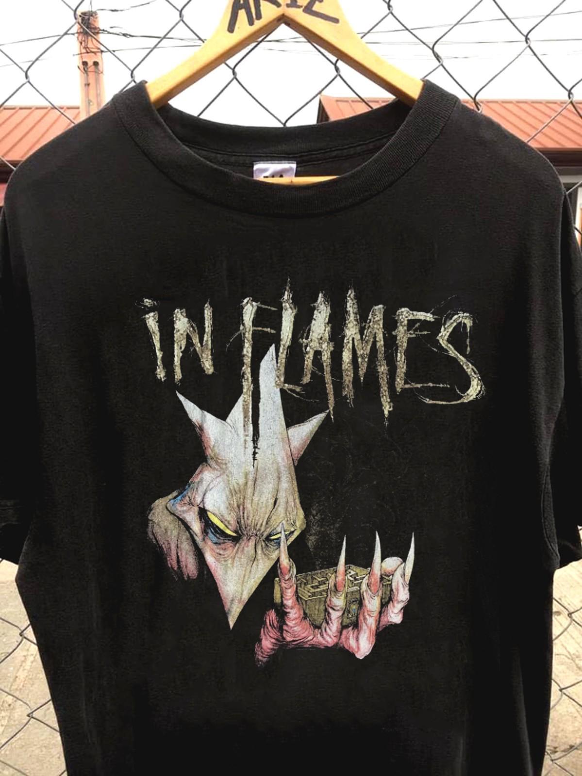 In Flames Metal Band Tee classic style unisex black t-shirt QT6605 L