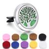 1pc Refillable Car Air Freshener Smell Perfume Diffuser Clip Auto Vent Essential Oil Stainless Steel Locket Interior Accessories