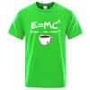 Summer Men's T-shirt 100% Cotton Casual Funny Energy=Milk+Coffee Print Men Cool Loose O-neck Tops For Men Short Sleeve Male Tees