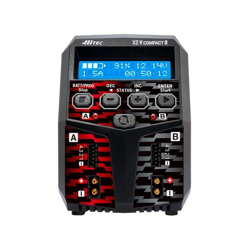 Hitec Multiplex Japan High-Torque Vertical Compact 2 Touring RC Battery Charger Cable Set 44363-T