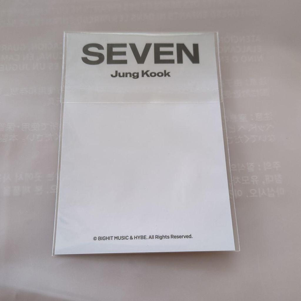 [USED] BTS SEVEN Jungkook SHIRT Photo Card