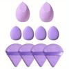 10Pcs Makeup Sponge Wet Dry Dual Use Egg Puff for Liquid Cream Powder Blending Sponge Set All Skin Cosmetic Accessories