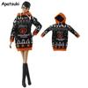 Black Brown Fashion Doll Clothes for Barbie Doll Sweater Outfits Hoodie Christmas Gift 1/6 BJD Dolls Accessories Toys