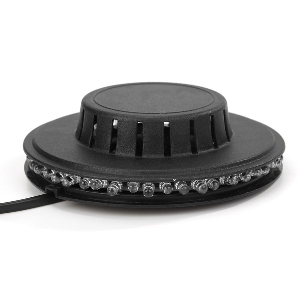 

48 светодиодов Разноцветный вращающийся свет 8 Вт Лампа с диско-эффектом Голосовое управление Сценический стробоскоп для домашнего настенного декора EU чёрный