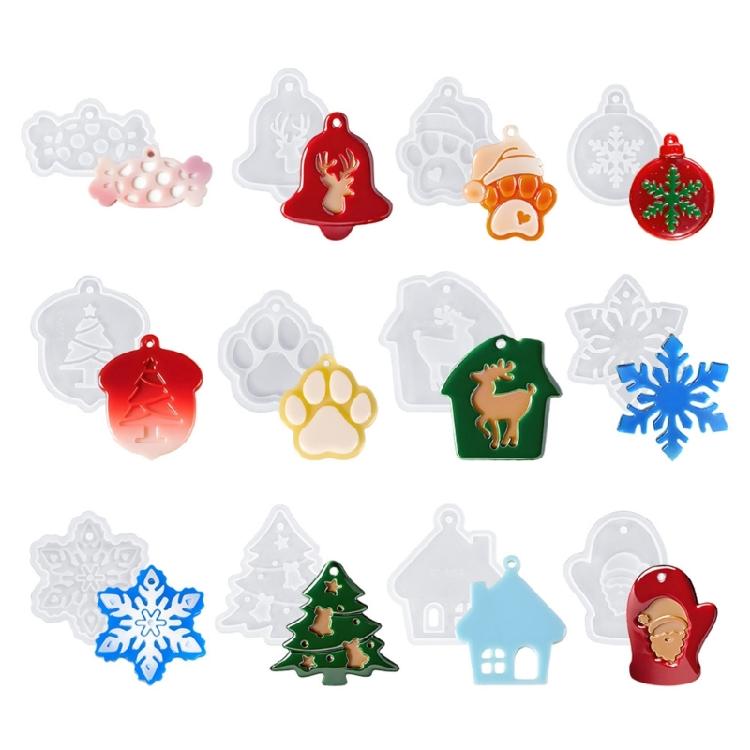 Quick Releases Silicone Holiday Mould Craft Set for Family Fun Christmas Decoration Projects