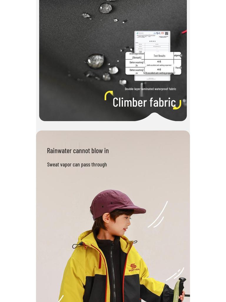 Autumn 2025 Boys' Detachable 3-in-1 Windbreaker: Outdoor Windproof & Waterproof Jacket