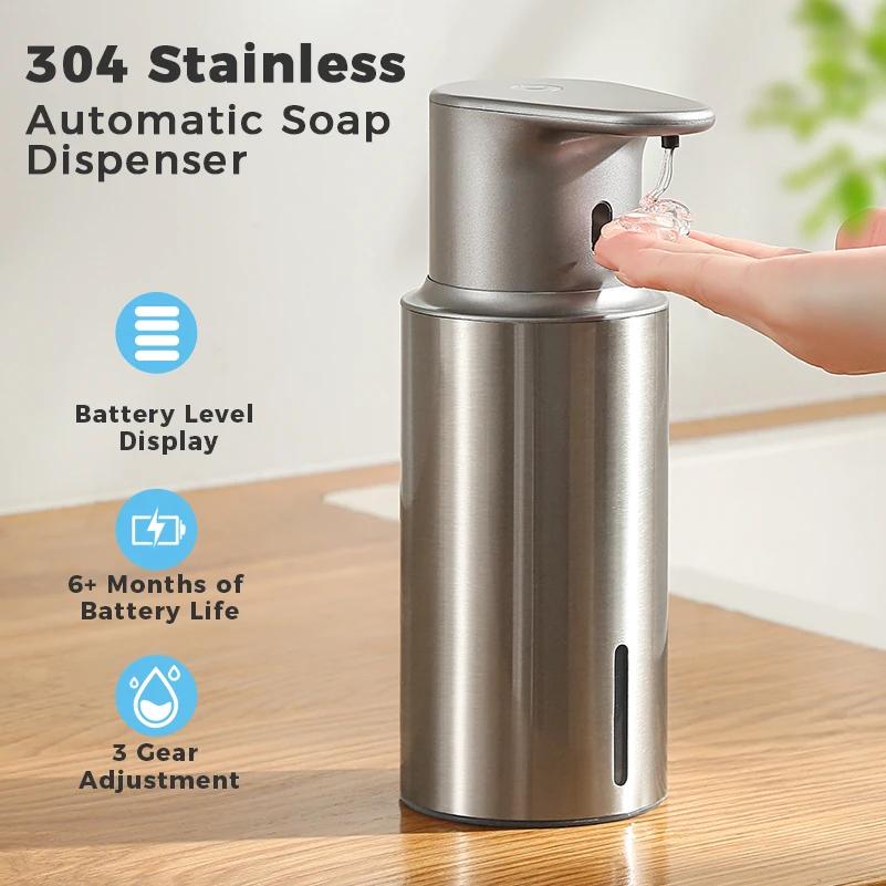 Kitchen Soap Dispenser Automatic Sensor Hand Sanitizer Machine Intelligent Electric Body Wash Soap Dispenser 304 Stainless Steel