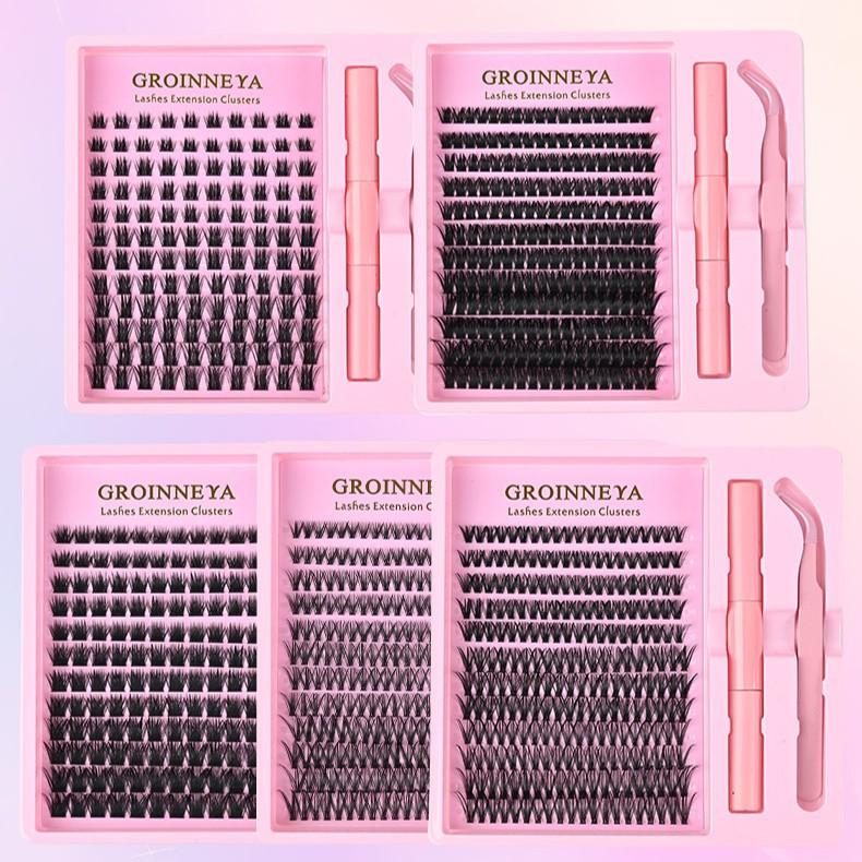 Natural Soft Segmented DIY Cluster Lashes - Large Volume Set, Synthetic Fiber for Effortless Individual Application