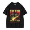 Funny Cheese Devouring Machine Japanese Rat Graphic T Shirts Unisex Vintage Fashion Oneck Oversized Tshirt Y2k Unisex