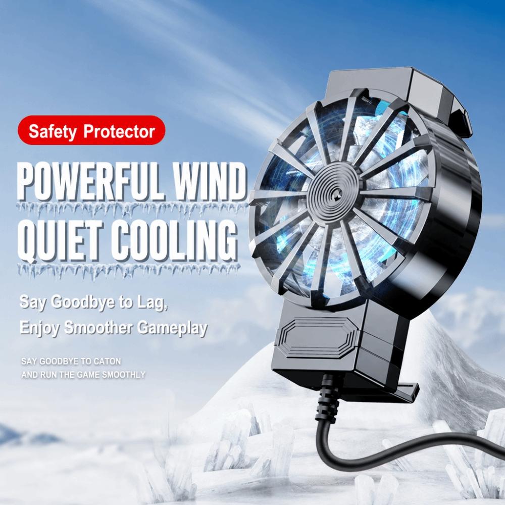 Mute Portable Phone Cooler Air-Cooled Mini Cooling Fan Phone Cooling Fan  for Gaming Enthusiasts