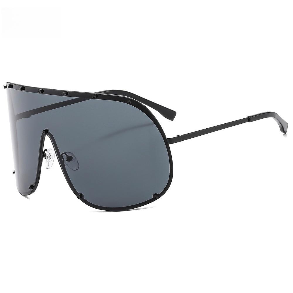 Fashion Oversized Luxury Sunglasses For Women Men Modern One-Piece Lens Frame High Quality Sun Glasses Shades UV400 Eyeglasses