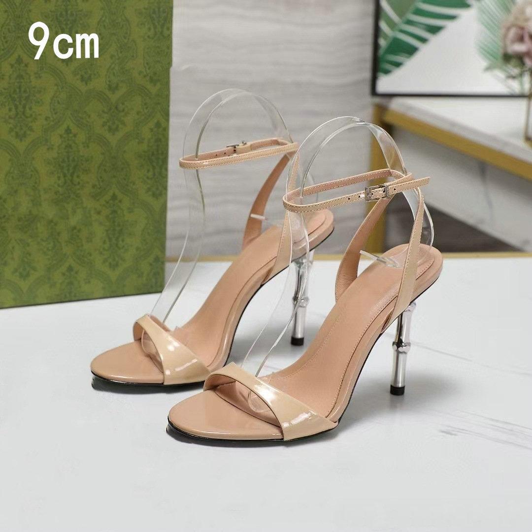 

Fashion Sexy And Sophisticated Women S Summer 2025 New Style Of Thin-Heeled High Heels Patent Leather Open-Toe One-Strap Sandals 40