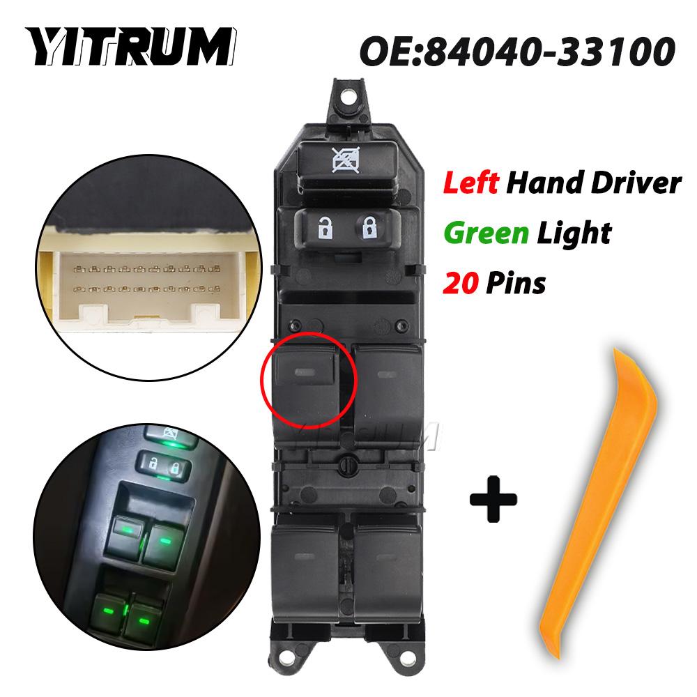YITRUM Left Hand Drive Master Power Window Switch For Toyota Land Cruiser Prado LC150 2010-2020 84040-33100 84040-33060 84040-33100-LHD