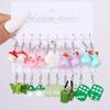 Cartoon Duck Frog Dangle Earrings Set Cute Animal Butterfly Heart Mushroom Drop Earrings for Women Girls Trendy Jewelry Gifts
