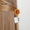 Trendy Hair Accessories for Girls Halloween Claw Clip, Cute Headdress, Glitter Acrylic Bat Pumpkin Stylish Clamps Black Cat Spider Ghost Pattern Women