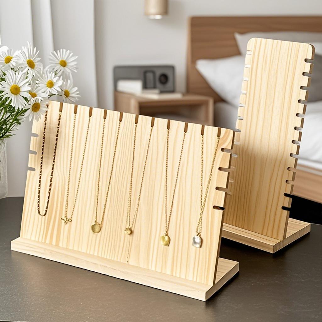 1pc Wooden necklace display rack, independent jewelry storage rack, bracelet and pendant holder, jewelry rack