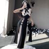 Nun Cosplay Women's Sexy Lingerie Kawaii Black Hollow Out Dress Halloween Passion Uniform Anime Maid Costume Suit