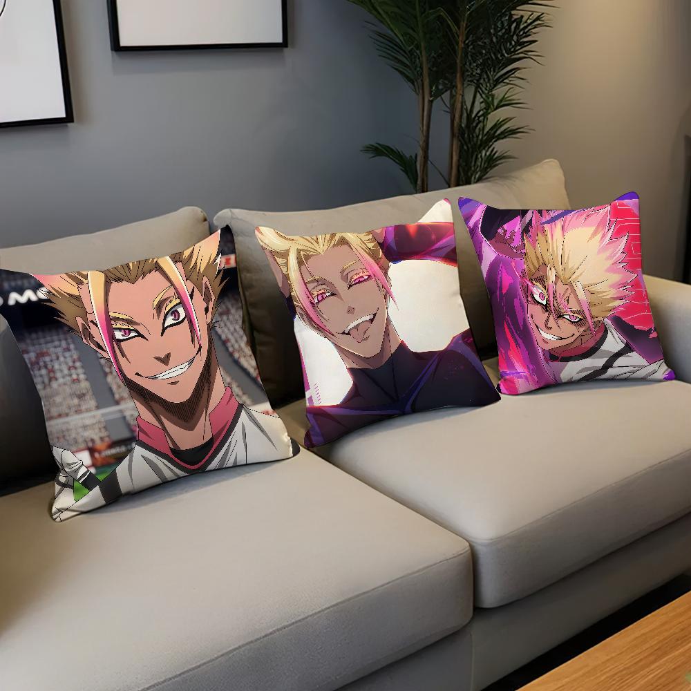Anime Comic Bule L-Lock Shidou R-Ryusei Cozy Soft Pillow Case for Sofa Living Room Home Office Decor Protective Covers