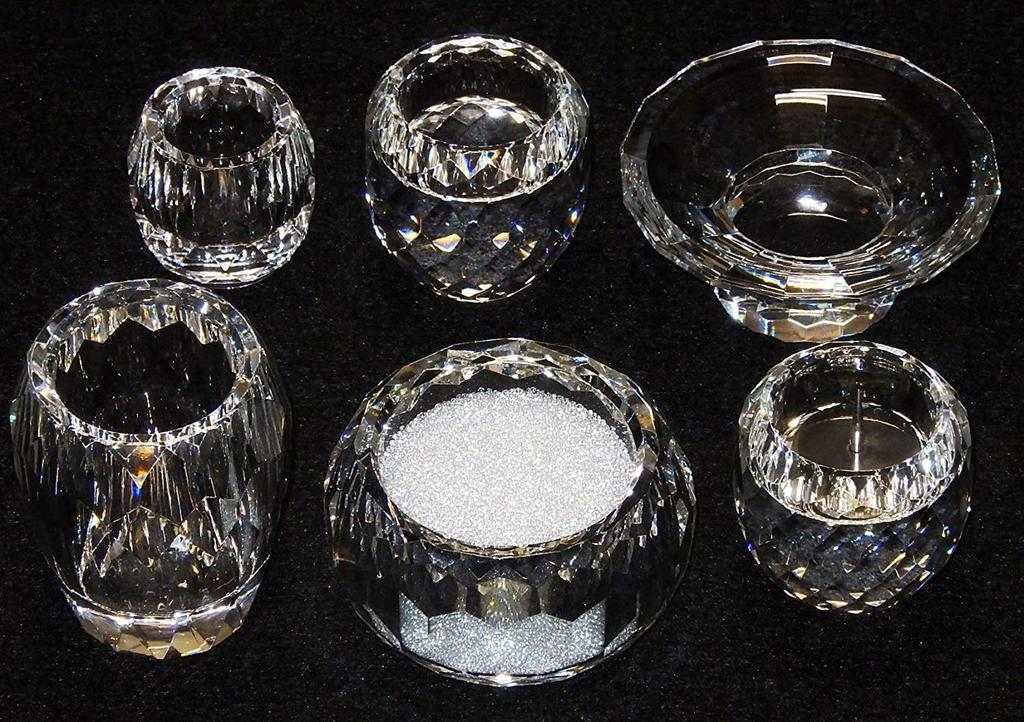 Crystal Buddhist Altar Fittings Sophia Pure Beads Incense Burner with Ash 500g of [Hualien] (Set 6)