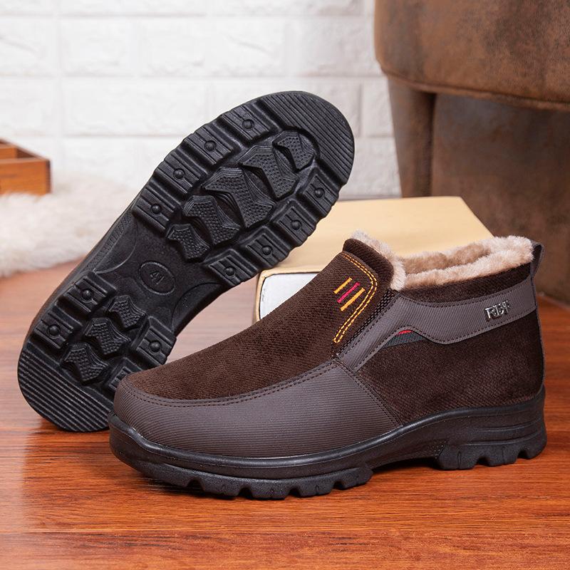 Winter Shoes Men's Casual Plus Size Cotton Boots Padded Men's Shoes Large Size