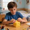 Cheese Cube Stress Ball Big Cheese Shapeable Squeeze Ball Non-Bounce Fidget Toy ASMR Sensory Anti-Stress Festival Gift