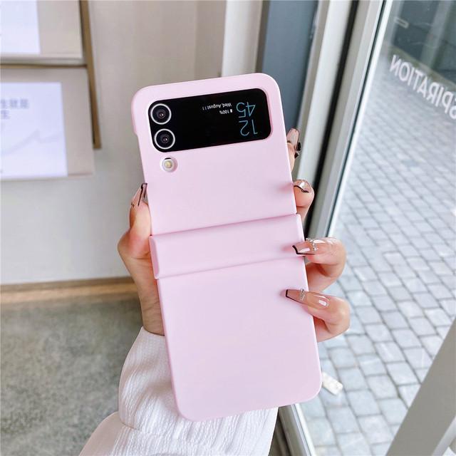 Für Samsung Galaxy Z Flip 4 Mattierte Handyhülle Galaxy Z Flip 4 Mobiltelefone Einfarbig Ultradünne Flip-Hülle Abdeckung Flip4 Hülle