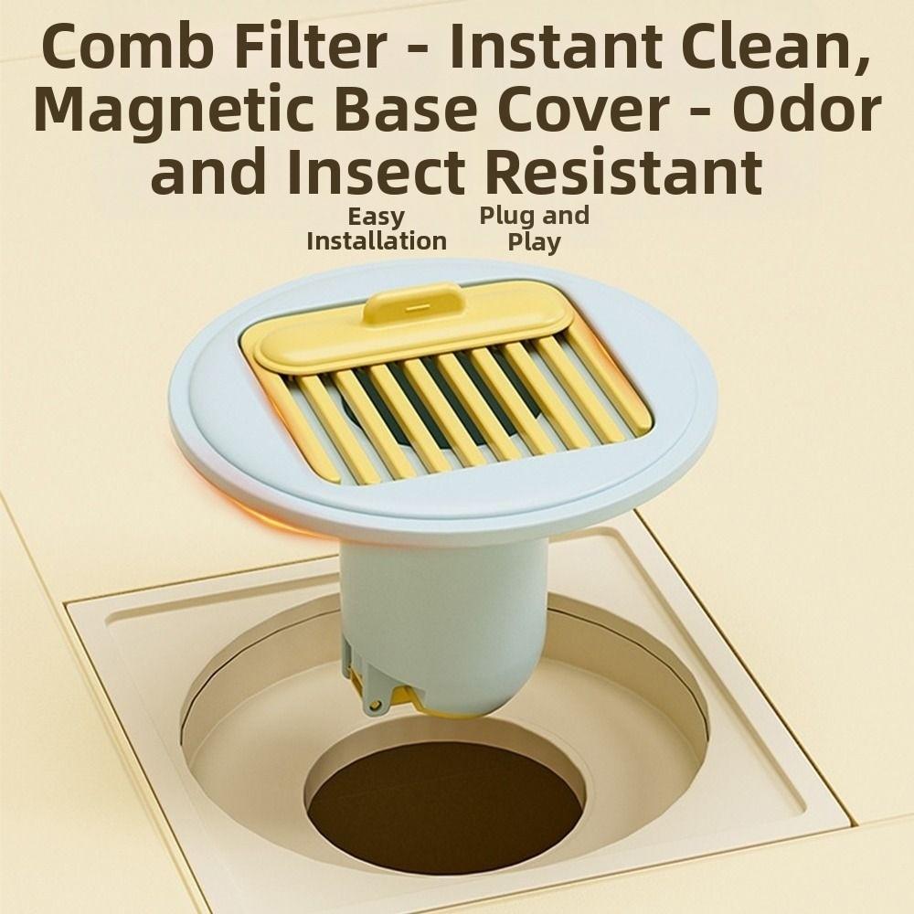 Antiodor Floor Drain Core Auto-Close Comb Filter Trap Seal Odor Proof Floor Drain  Laundry Room