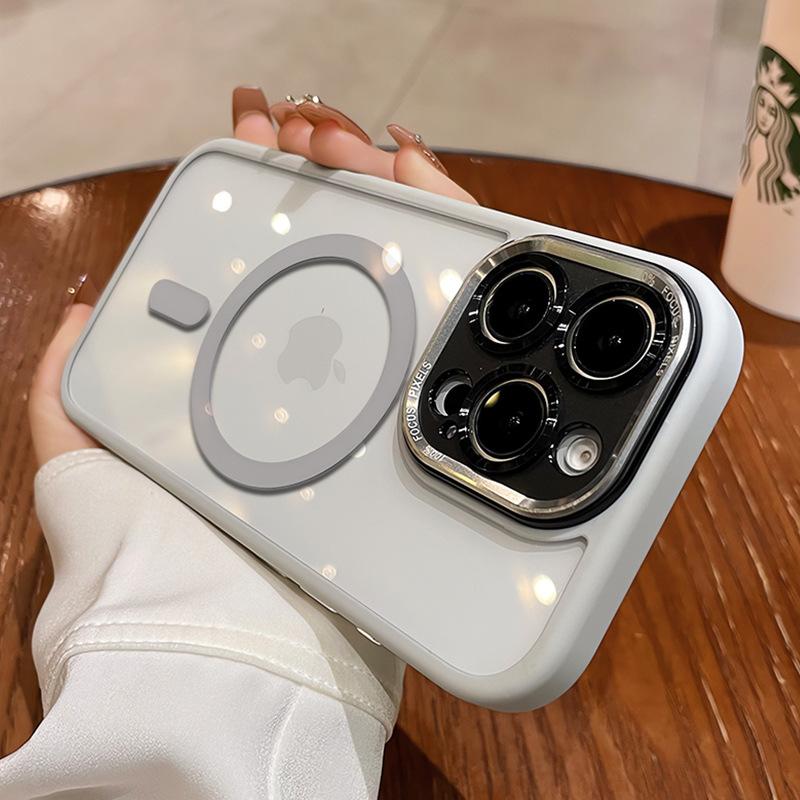 

Applicable To IPhone16 Full-inclusive Transparent Silicone Mobile Phone Case Apple 16 Promax Advanced Anti Fall Magnetic Mobile Phone Case iPhone12promax