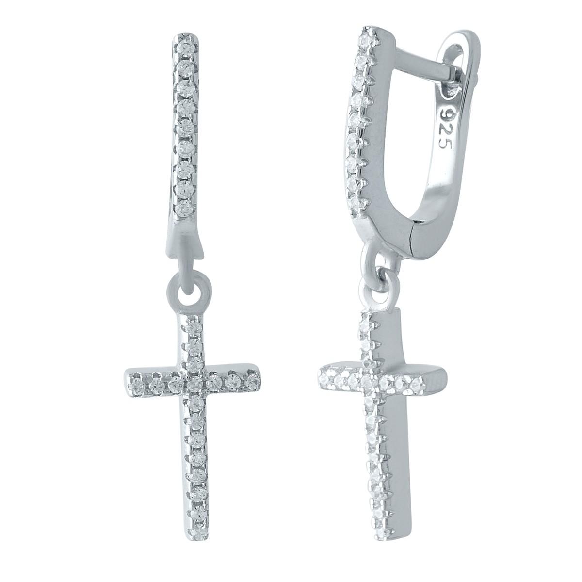 

Срібна каблучка з фіанітами (1978429) білий