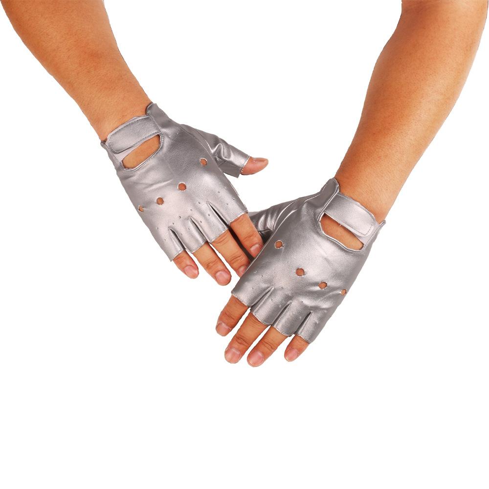 Dance Half Finger Gloves for Men Half Finger Fitness All Seasons Breathable Soft Comfortable and Fashionable Korean Version Dance Gloves