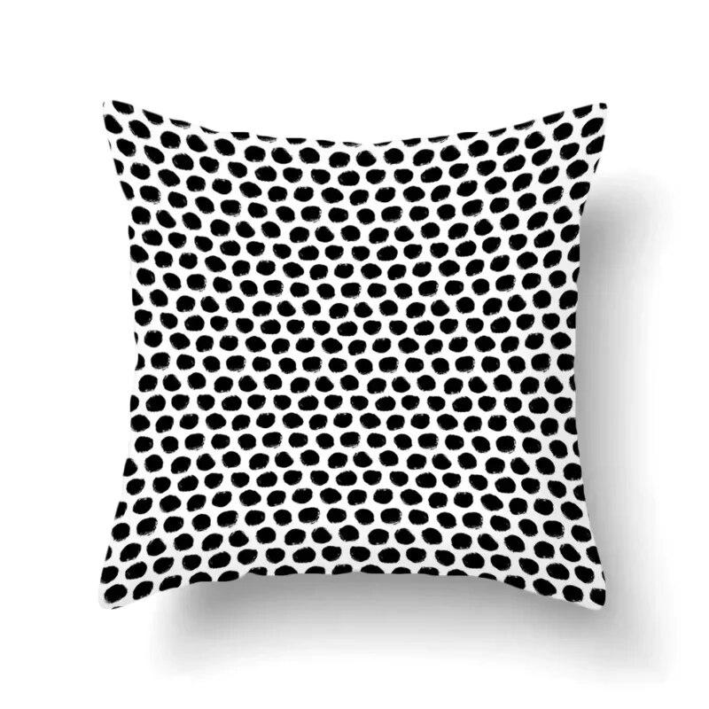 Nordic Fashion Simple Geometric Abstract Cushion Peach Skin Decoration Pillowcase Living Room Sofa Home