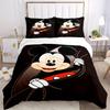 3pcs Happy Mickey Design Quilt Cover Set, Soft and Cozy Bedroom, Guest Room and Dorm Decorative Bedding 3-Piece Set 1 Quilt Cover + 2 Pillow