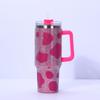 Rhinestone 40oz Stainless Steel Insulated Car Cup with Handle