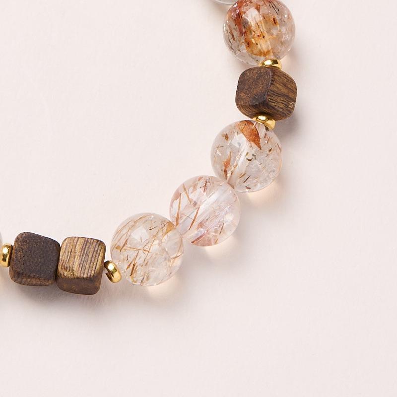 Natural Black and Gold Super Sandalwood Beaded Bracelet Retro Light Luxury Niche Bracelet Temperament Versatile High-end Jewelry