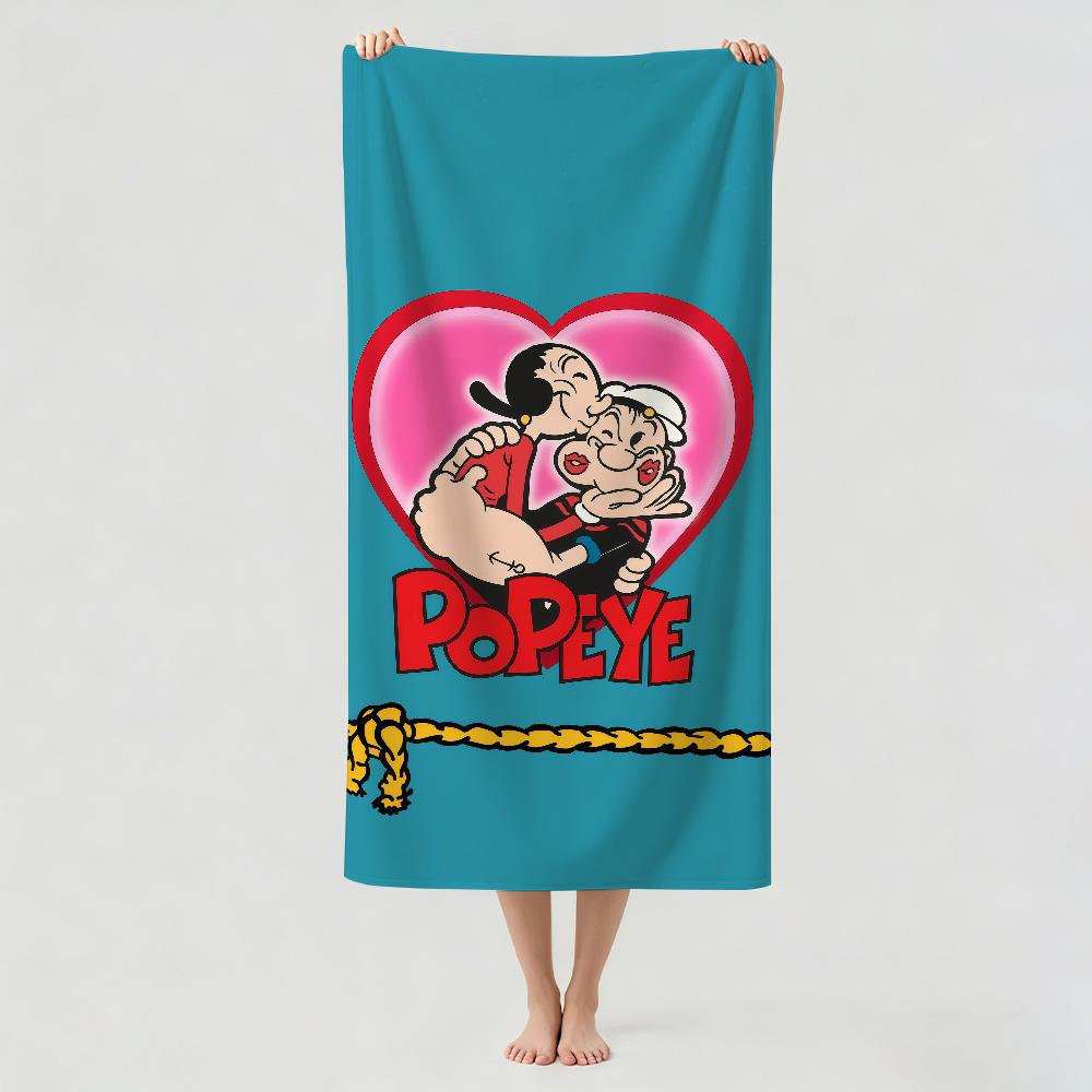 Cartoon funny P-PopeyeS Towel Drying Bath Towel Applicable To Light Swimming Camping Yoga Beach Out