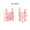 50Pcs New With Handle Plastic Tote Bag Cute Fruit Pattern Colorful Vest Bag Carry Out Bags Food Packaging
