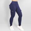 Damskie spodnie sportowe Spodnie do jogi Slim Fit Wysoka talia Elastyczna, szybkoschnąca, obcisła, miękka, oddychająca, jednokolorowe kieszenie Damskie spodnie do joggingu