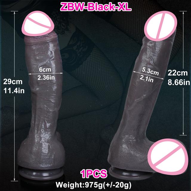 Soft Realistic Thick Huge Dildo Gay Adults Sex Toy for Women Suction Cup Big Dick Anal Plug Vaginal Masturbators Silicone Penis