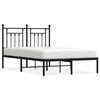 VidaXL Cadre de lit métal avec tête de lit noir 135x190 cm 353536