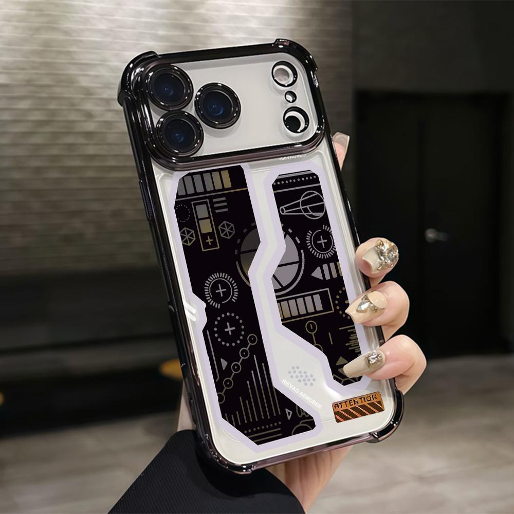 Fashion Mecha Style Phone Case for Samsung Galaxy S26 S25 S24 S23 S22 S21 S20 FE Ultra Plus 5G Anti-drop Transparent Cover