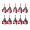 10Pcs DIY Toggle Switch ON-OFF-ON 3Pin 3 Position Latching MTS-103 AC 125V/6A 250V/3A Power Button Switch Car